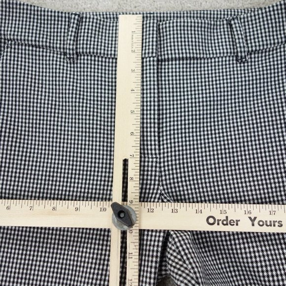 Anne Taylor Factory Pants Women's 6 Petite Black Checkered Stretch Curvy Chino - Picture 4 of 10